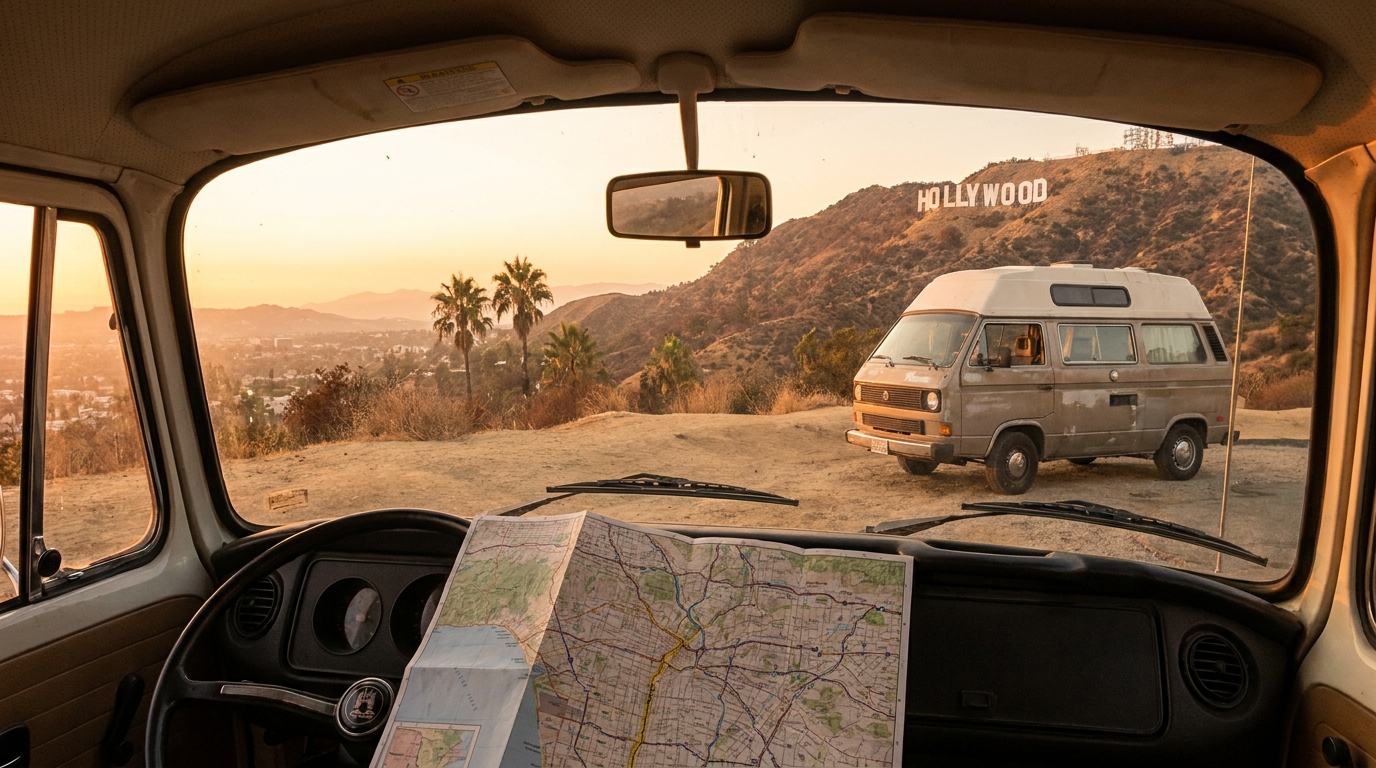 Map for Budget RV Itinerary in Los Angeles - Affordable Routes 2026